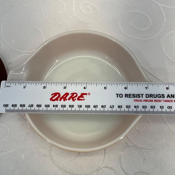 Vintage Pyrex 471-B Brown & Yellow Glass Casserole Dish With Lid 1 Pint #471 - Picture 4 of 9